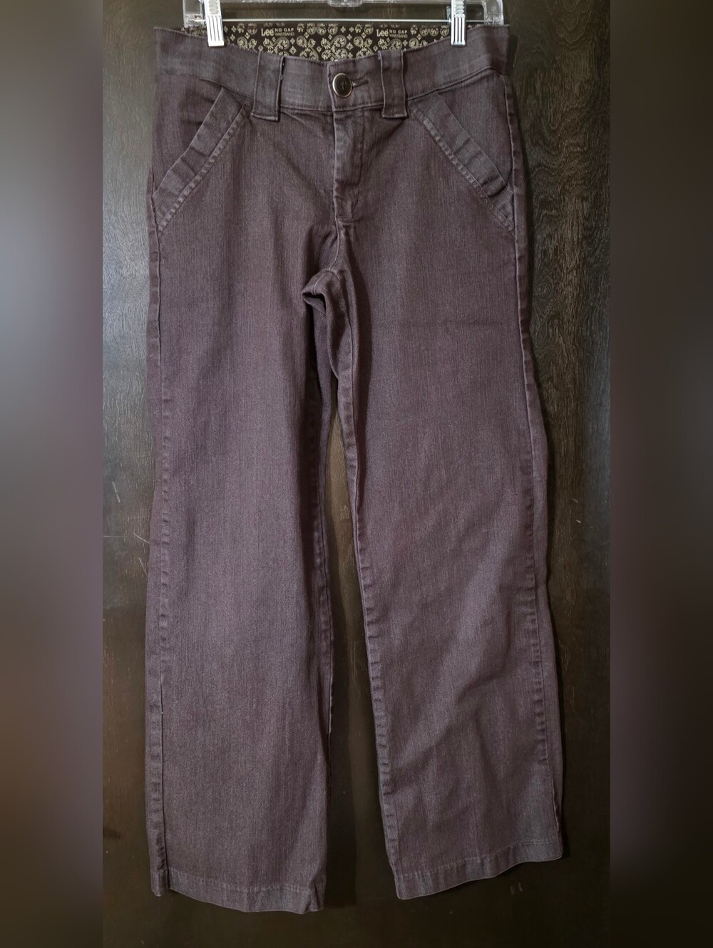 💢4For$20 Lee Women's Brown Straight-Leg No Gap Waistband Jeans Size 6 Medium